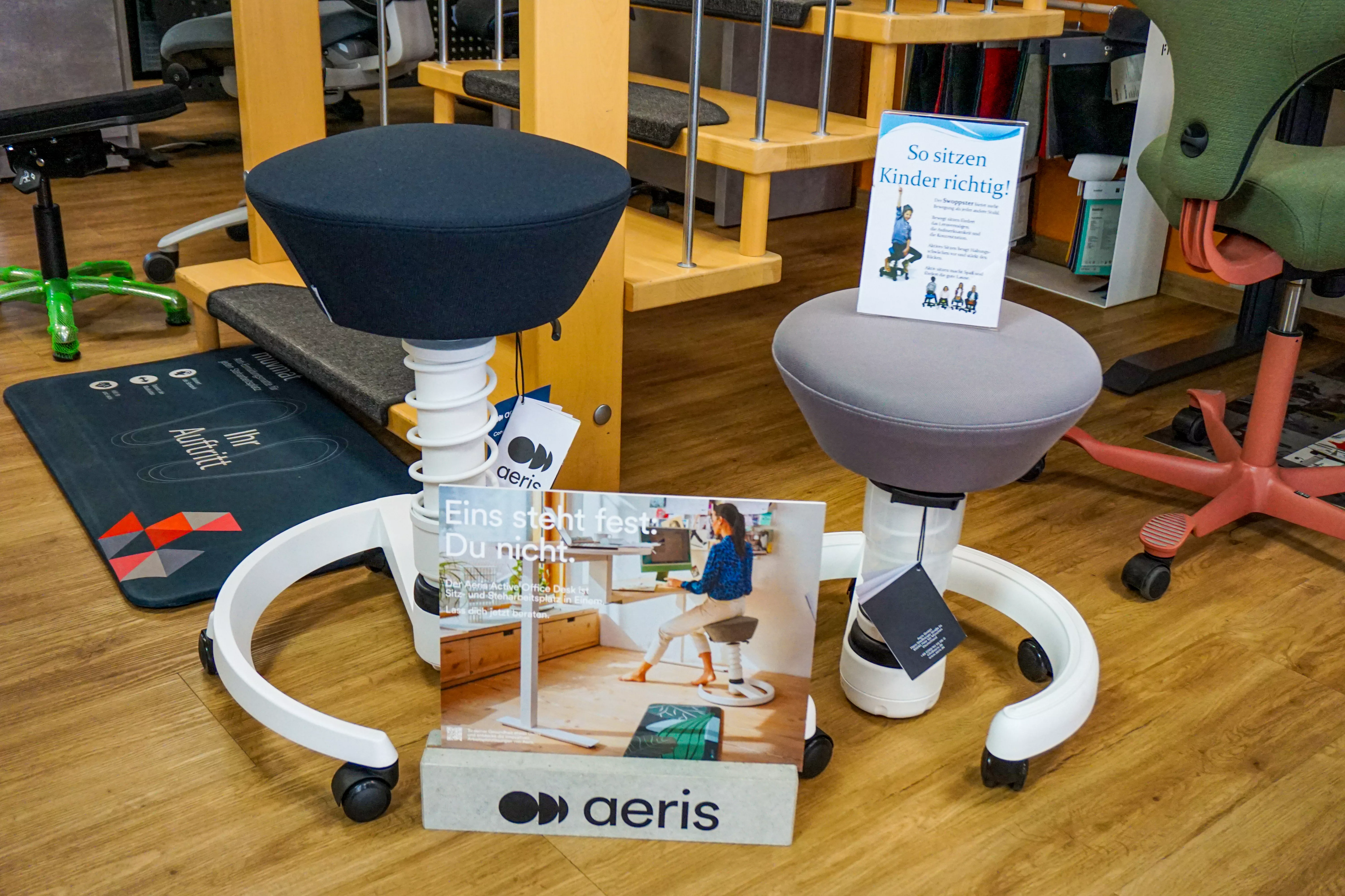Ausstellung Bürostühle für gesundes Sitzen bei Bürobedarf Schulz